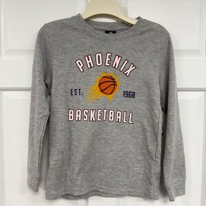 NWT Phoenix Suns Overpass Thermal Shirt Kids 10/12 Gray Long Sleeve NBA Apparel